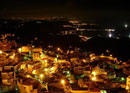 Night view of Jiufen mountain city during summertime.